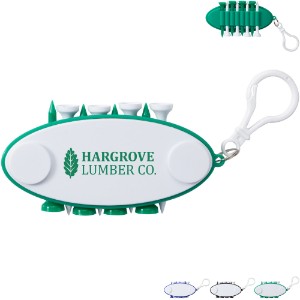 Oval Golf Tee Carrier w/ Carabiner - EV2218