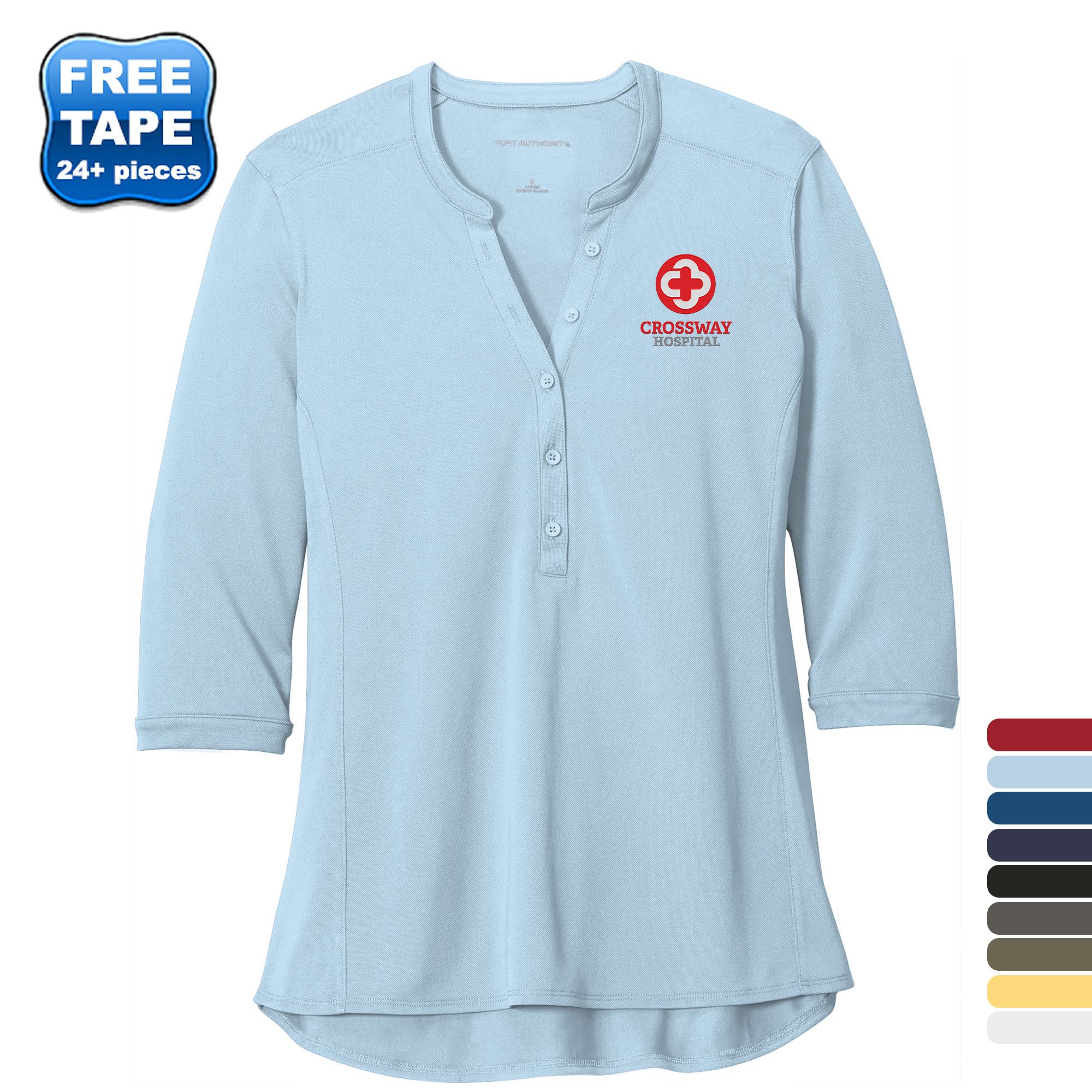 Product Photo 1 Port Authority® UV Choice Pique Ladies' Henley