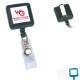 Square Retractable Badgeholder, Slide Clip