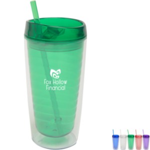 Acrylic Vivid Tumbler w/ Straw, 16 oz. - EV2228