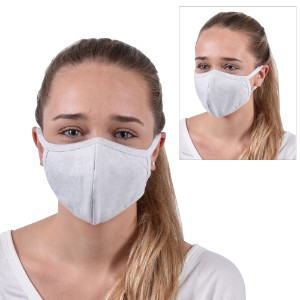 ON SALE! Reusable Washable Double Layer Cotton Poly Face Mask, Heather Gray - IN STOCK - MSK502