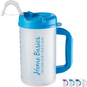 Medical Mug w/ Bendable Straw, 32 oz. - EV2503