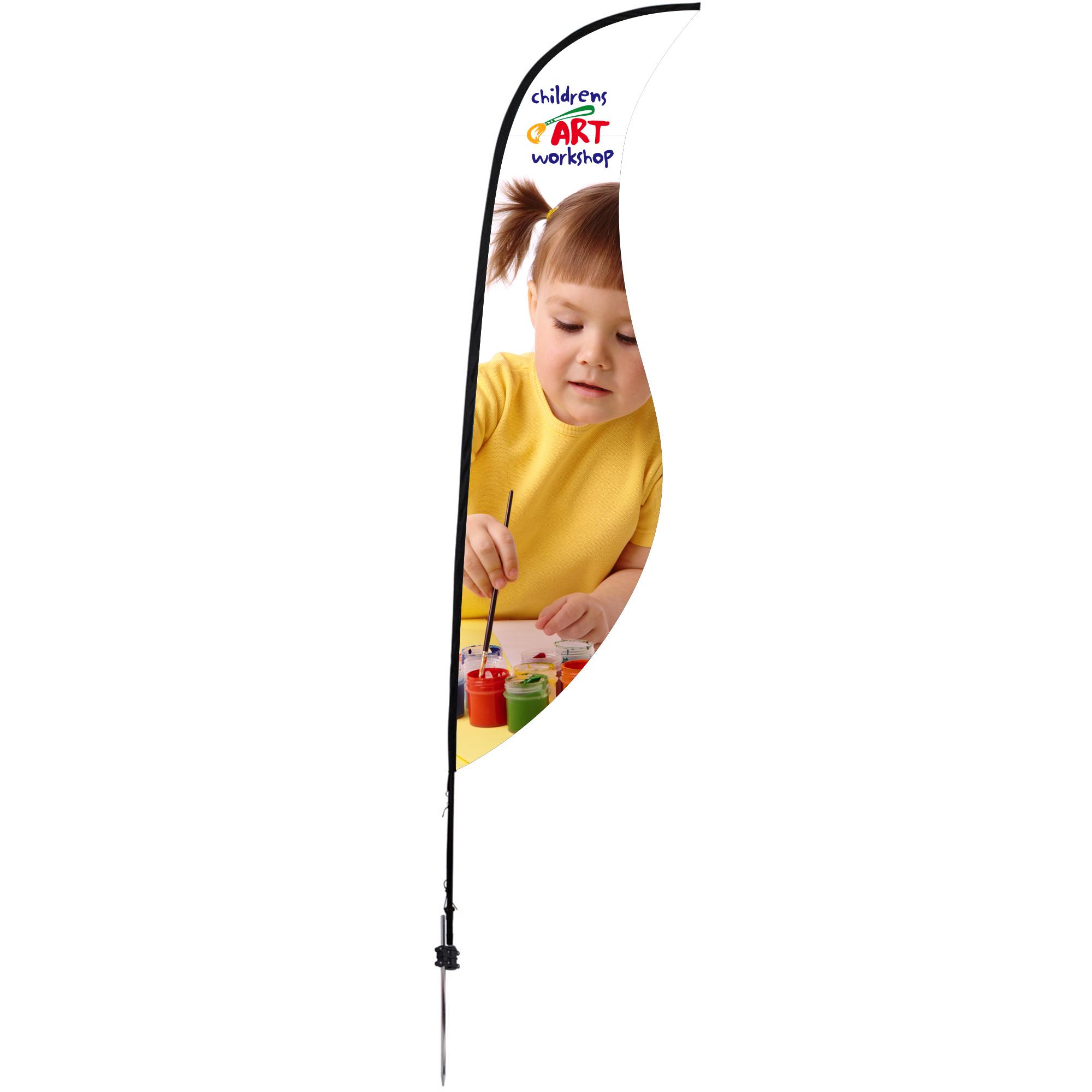 Product Photo 1 Premium Sabre Sail Sign Kit with Ground Spike, 13'