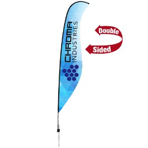 Premium Sabre Sail Double-Sided Sign Kit with Ground Spike, 17' - DY3915