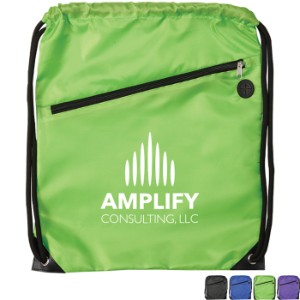 Prevail Drawstring Backpack W/ Earbud Port - EV2556