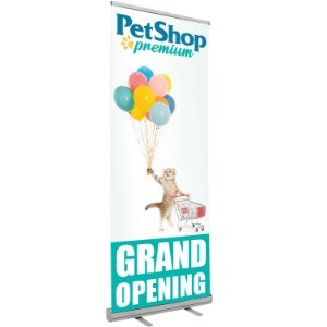 Economy Retractor No-Curl Opaque Fabric Banner Kit, 31-1/2" - DY3931