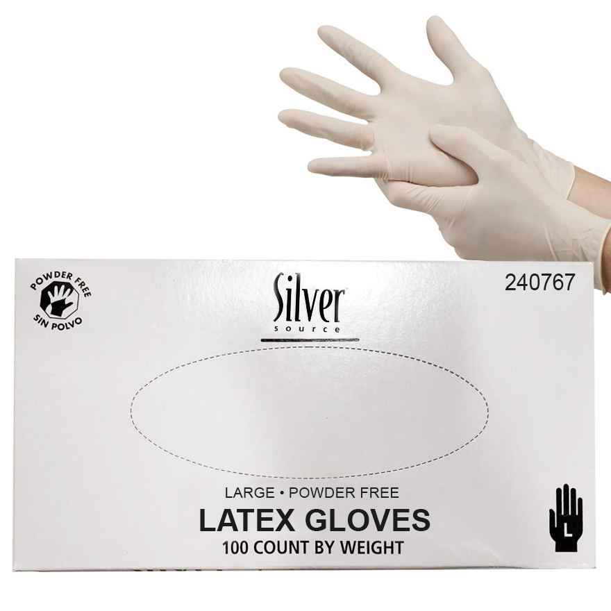 Product Photo 1 Latex Disposable Gloves, Box of 100 - IN STOCK Limited Quantity