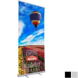 Economy Retractor No-Curl Opaque Fabric Banner Kit, 36" - DY3933