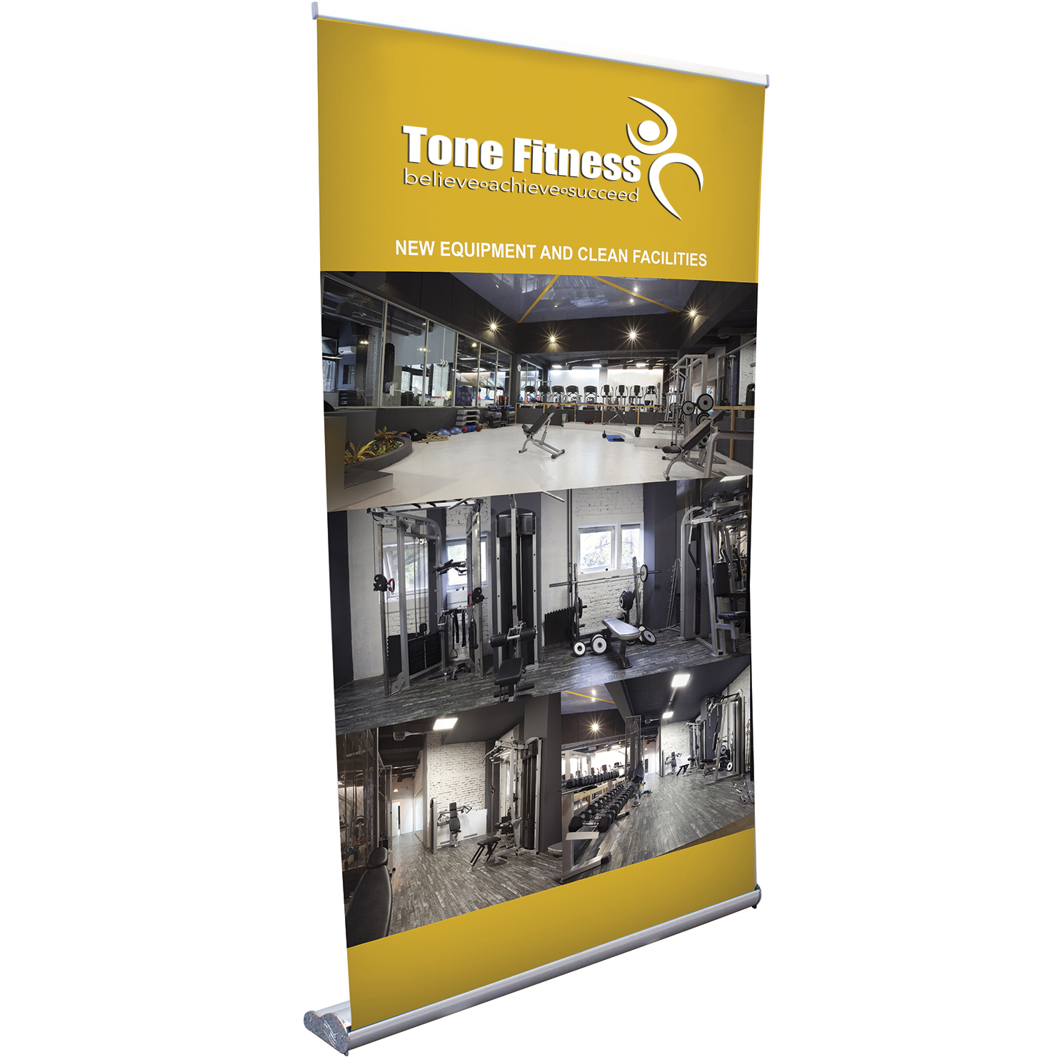 Product Photo 1 Stratus Opaque Fabric Retractor Banner Kit, 48"