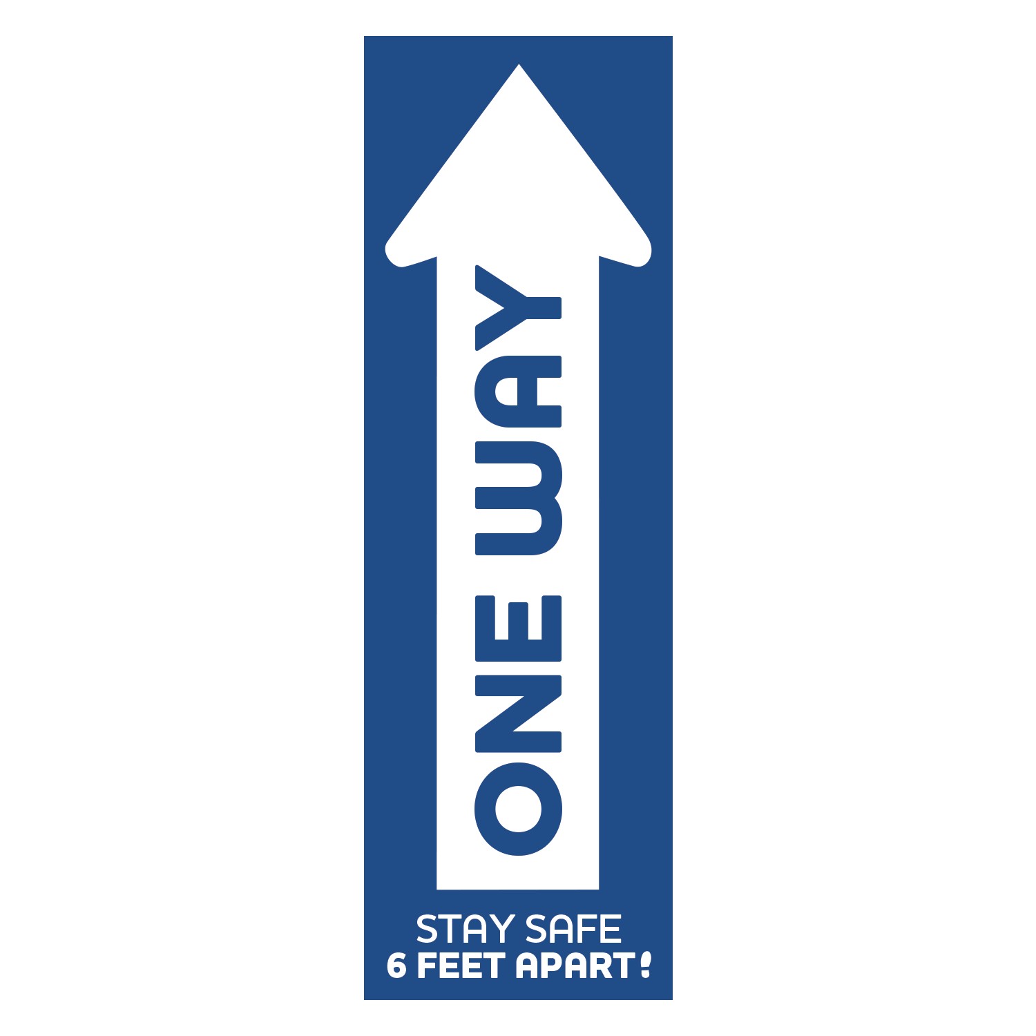 Product Photo 1 Social Distancing Vinyl Removable Floor Decals, One Way - IN STOCK