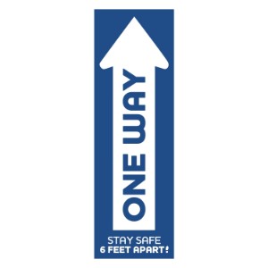 Social Distancing Vinyl Removable Floor Decals, One Way - IN STOCK - FLR200