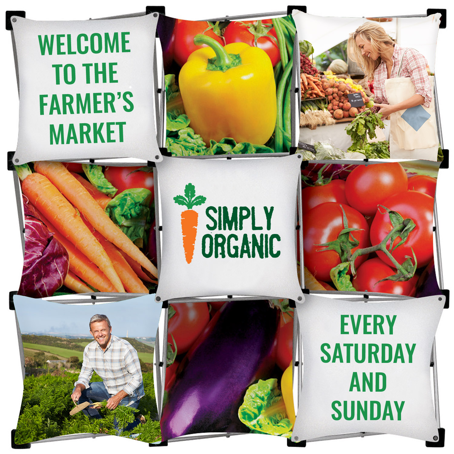 Product Photo 1 Micro GeoMetrix Checkerboard Display Kit, 46" x 46"