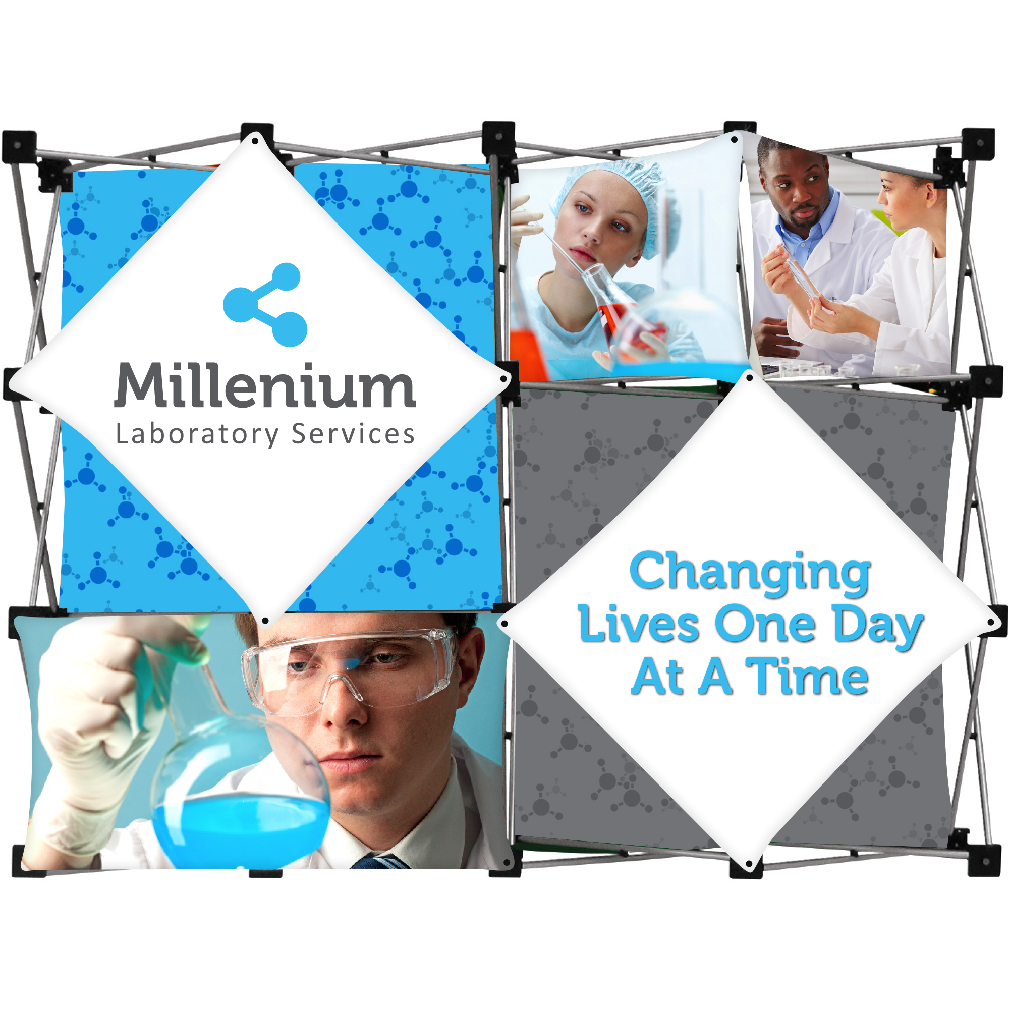 Product Photo 1 Micro GeoMetrix Double Diamond Display Kit, 60" x 46"