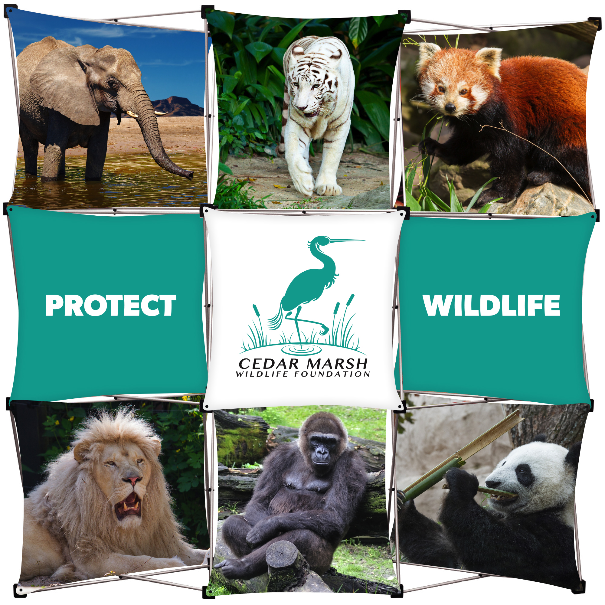 Product Photo 1 GeoMetrix Checkerboard Floor Display Kit, 90" x 90"