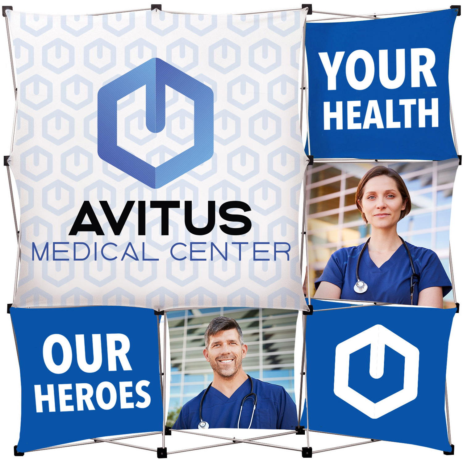 Product Photo 1 GeoMetrix Standard Floor Display Kit, 90" x 90"