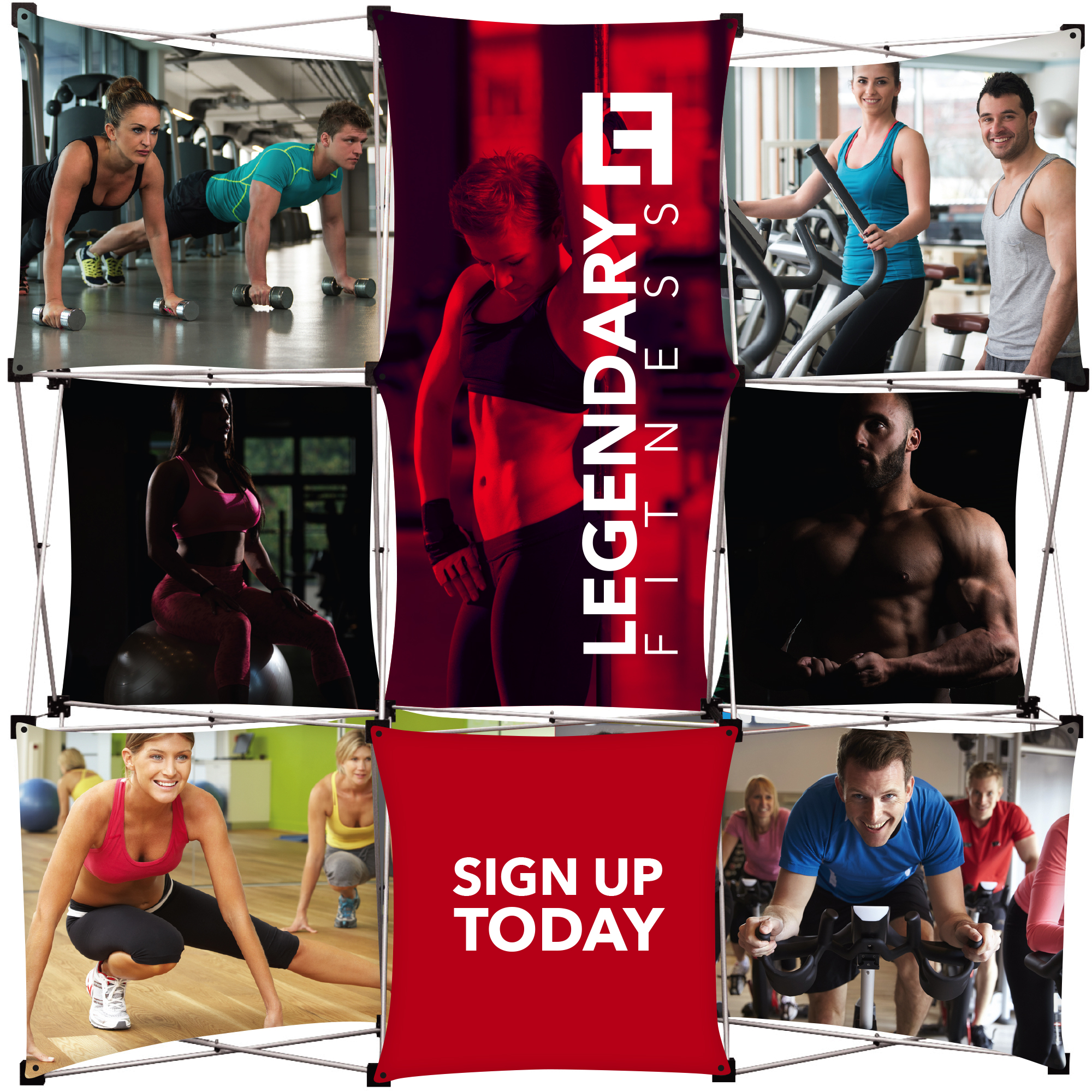 Product Photo 1 GeoMetrix Fusion Floor Display Kit, 90" x 90"