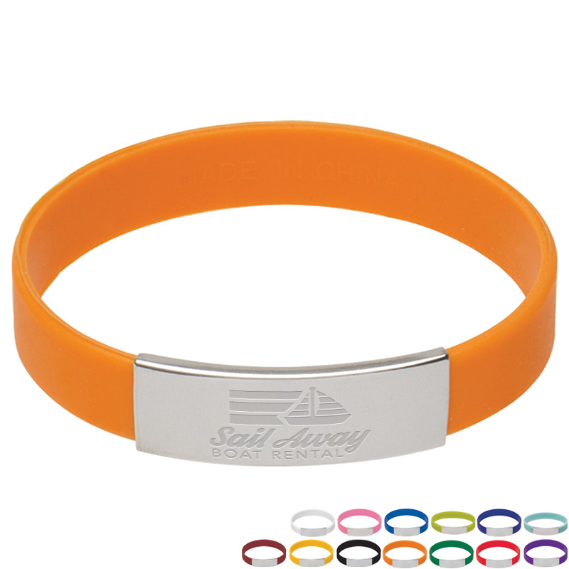 Product Photo 1 Silicone Bracelet w/ Metal Accent