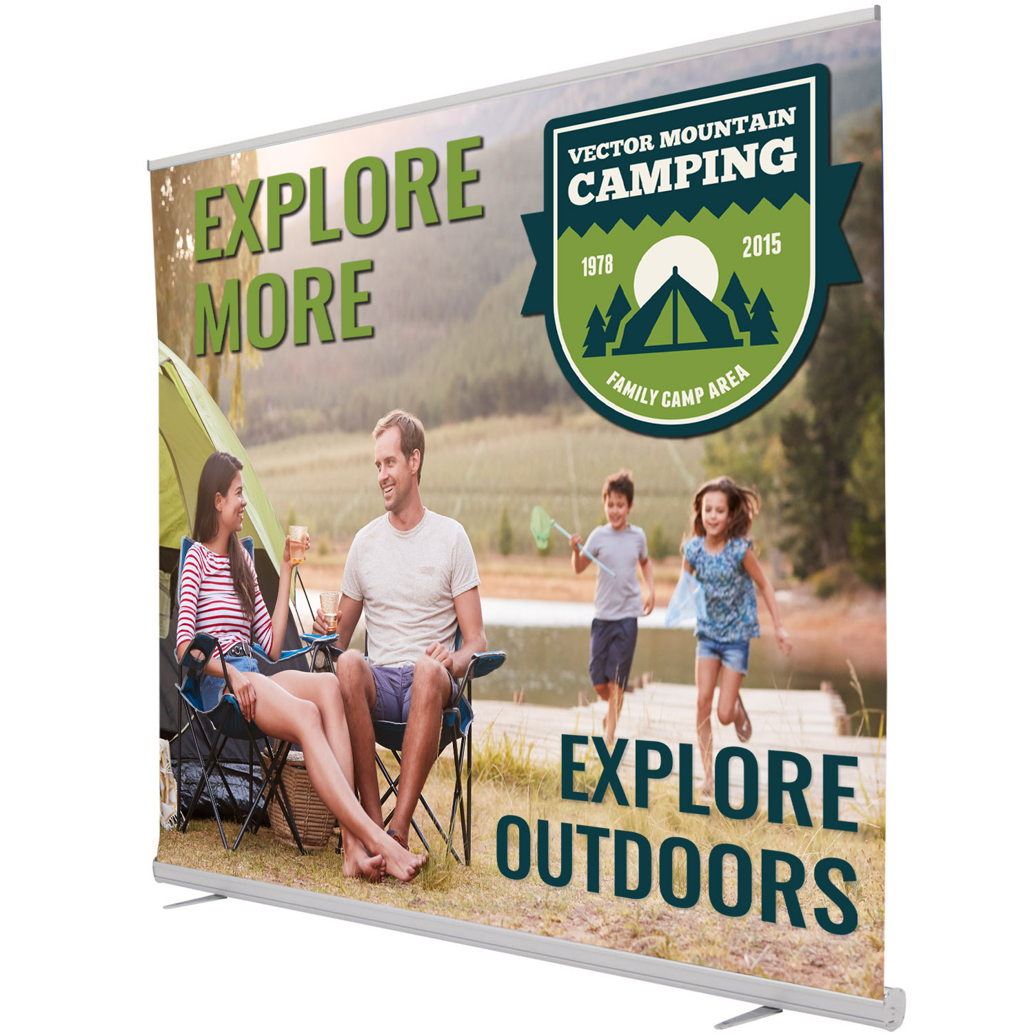 Product Photo 1 Jumbo Wide Retractor Banner Display Kit, 8'