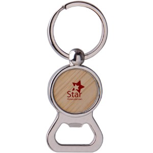 Wood Bottle Opener Key Tag - IL7415