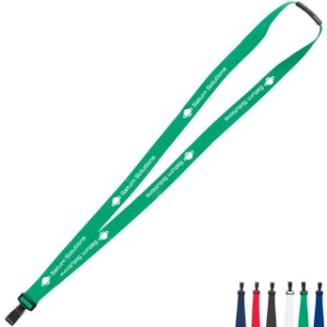 Anti-Microbial Silk Screen Lanyard. 3/8" - DE1430