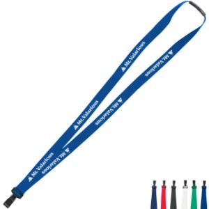 Anti-Microbial Silk Screen Lanyard, 5/8" - DE1435