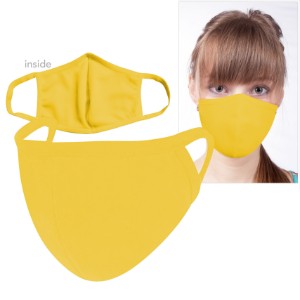Reusable Washable Double Layer Cotton Poly Face Mask, Gold - IN STOCK - MSK509