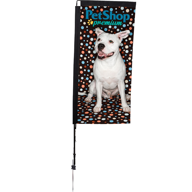 Product Photo 1 Premium Rectangle Sail Sign with Ground Spike, 7'