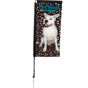 Premium Rectangle Sail Sign with Ground Spike, 7' - DY4038