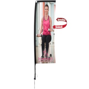 Premium Rectangle Double Sided Sail Sign with Ground Spike, 10' - DY4042