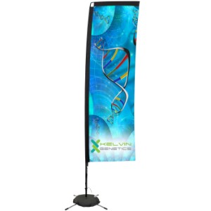 Premium Rectangle Sail Sign with Scissor Base, 10' - DY4045