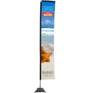 Premium Rectangle Sail Sign with Scissor Base, 14-1/2' - DY4046