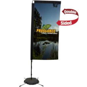 Premium Double Sided Rectangle Sail Sign with Scissor Base, 7' - DY4047