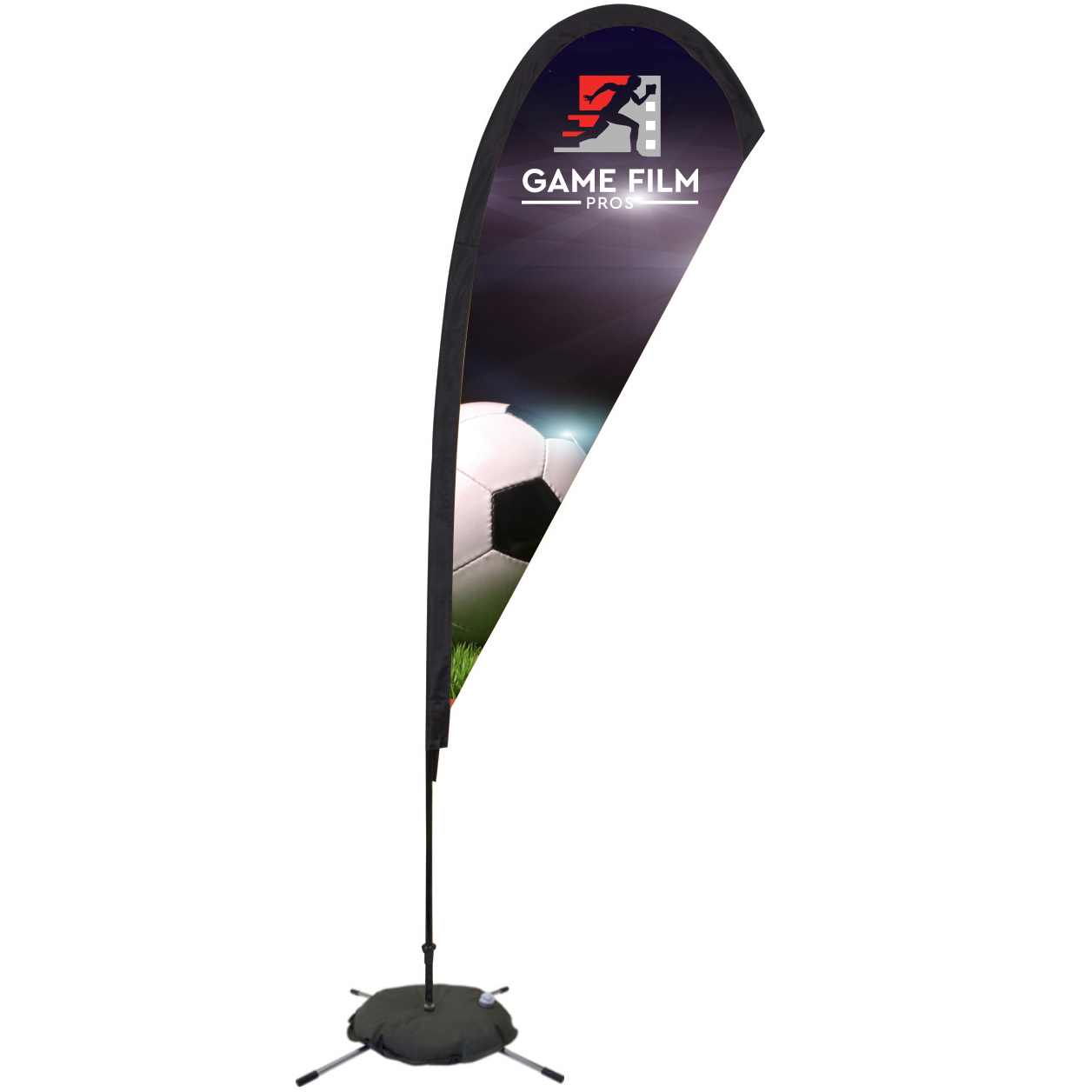 Product Photo 1 Premium Teardrop Sail Sign with Scissor Base, 8'
