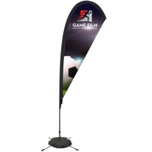 Premium Teardrop Sail Sign with Scissor Base, 8' - DY4050