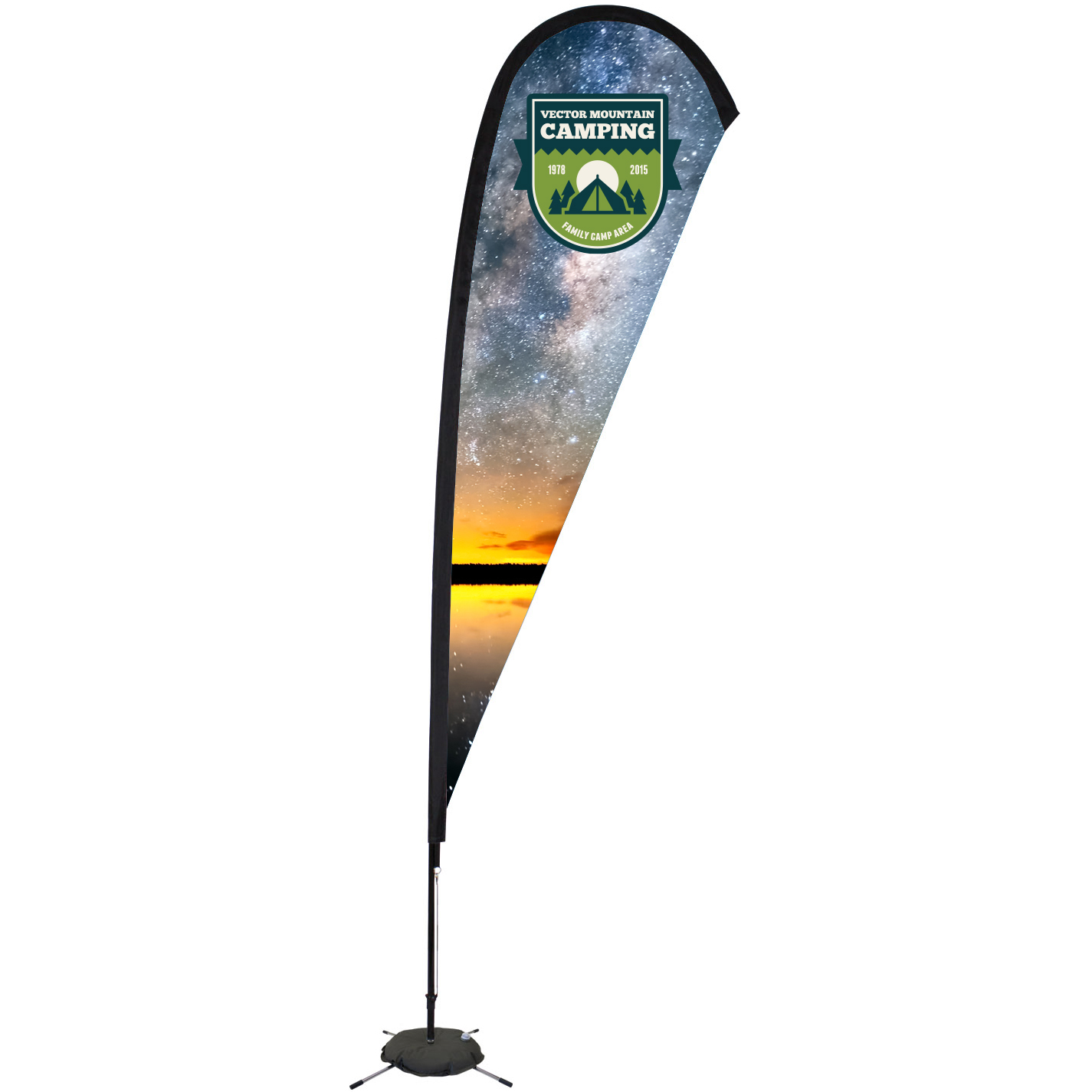 Product Photo 1 Premium Teardrop Sail Sign with Scissor Base, 11-1/2'