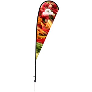 Premium Teardrop Sail Sign with Ground Spike, 11-1/2' - DY4057