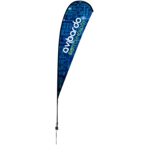 Premium Teardrop Sail Sign with Ground Spike, 15' - DY4058