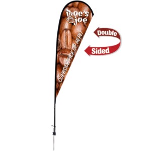 Premium Double Sided Teardrop Sail Sign with Ground Spike, 11-1/2' - DY4060