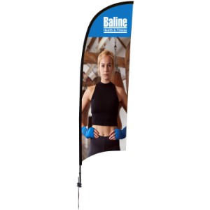 Premium Razor Sail Sign with Ground Spike, 9' - DY4068