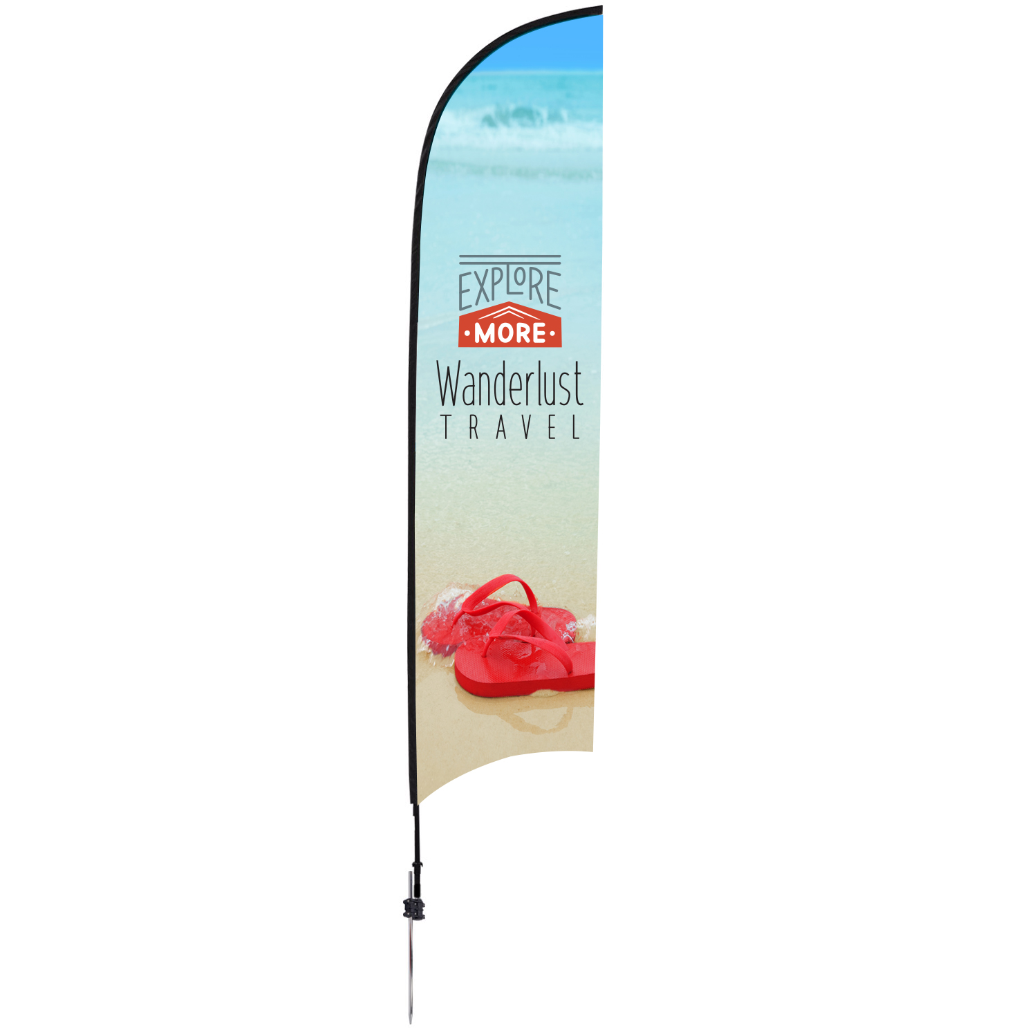 Product Photo 1 Premium Razor Sail Sign with Ground Spike, 13'