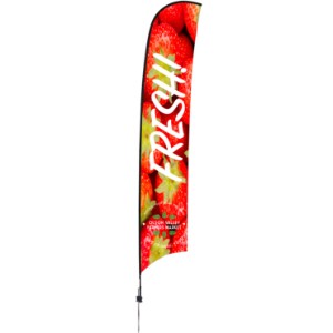 Premium Razor Sail Sign with Ground Spike, 17' - DY4070