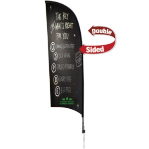 Premium Double Sided Razor Sail Sign with Ground Spike, 9' - DY4071