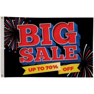 Polyester Double Sided Flag, 2' x 3' - DY4080