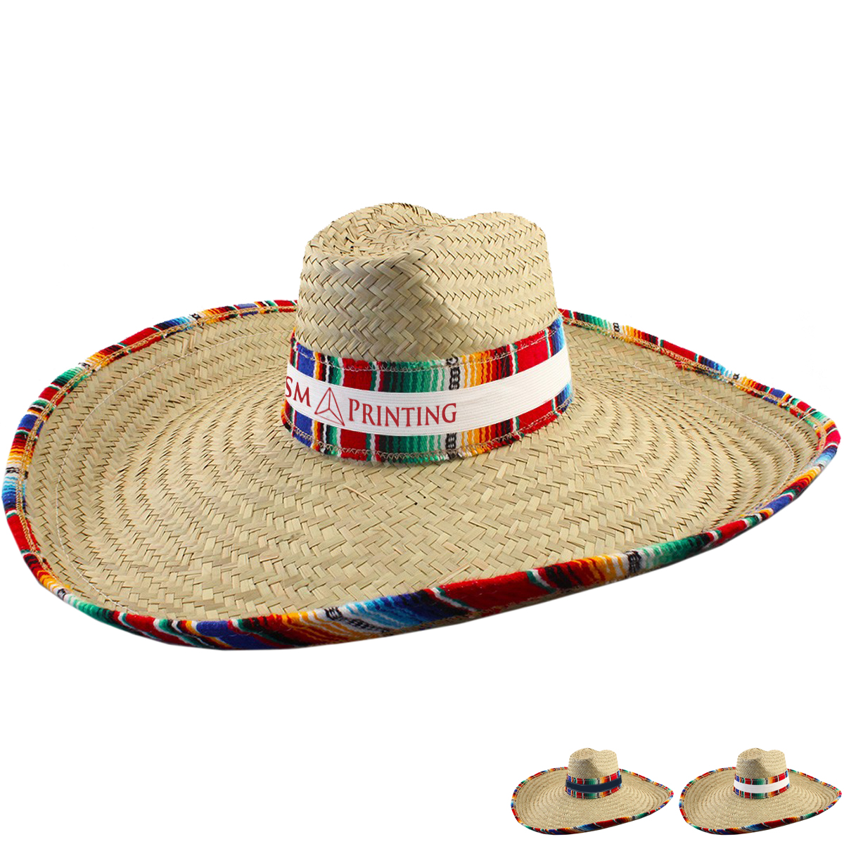 Product Photo 1 Giant Straw Sombrero w/ Serape Trim