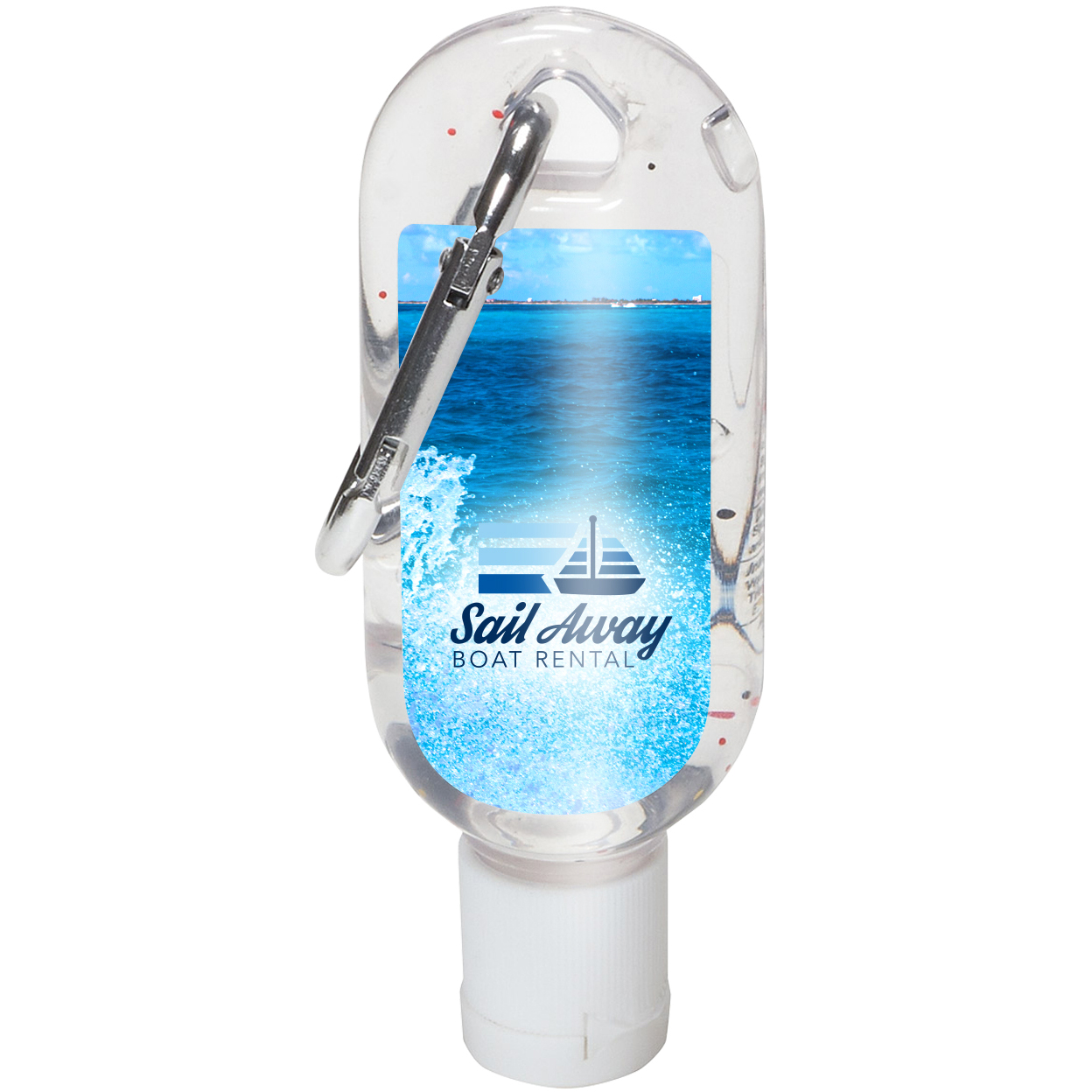 Product Photo 1 Clip-It Moisture Bead Antibacterial Hand Sanitizer w/ Carabiner, 1oz.