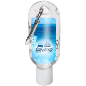 Clip-It Moisture Bead Antibacterial Hand Sanitizer w/ Carabiner, 1oz. - AR1011