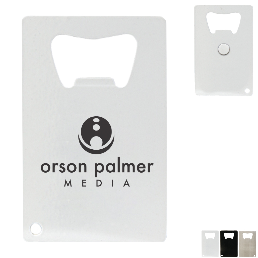 Product Photo 1 Credit Card Stainless Steel Bottle Opener w/ Magnetic Back