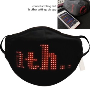 LED Programmable Message Reusable Face Mask - MSK750
