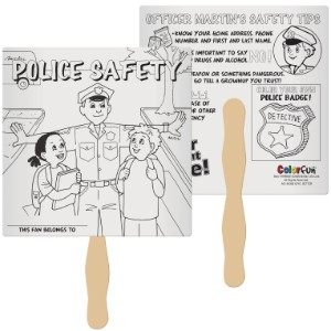 Police Safety Color Fun Hand Fan - BF9039