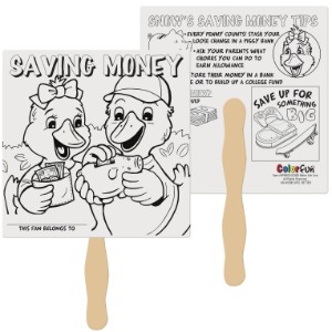 Saving Money Color Fun Hand Fan - BF9041